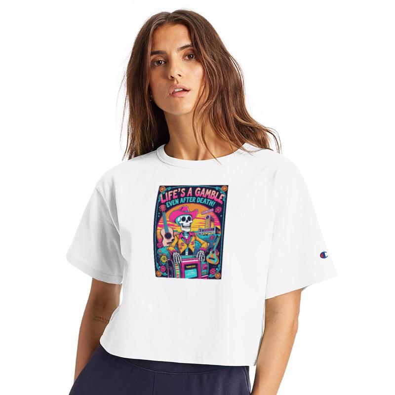 Lifes a Gamble Psychedelic Cowboy Skeleton in N