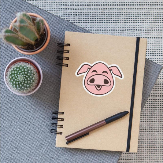 Little cute piggy face comic pig piglet animal