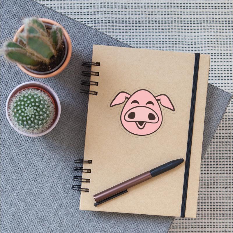 Little cute piggy face comic pig piglet animal