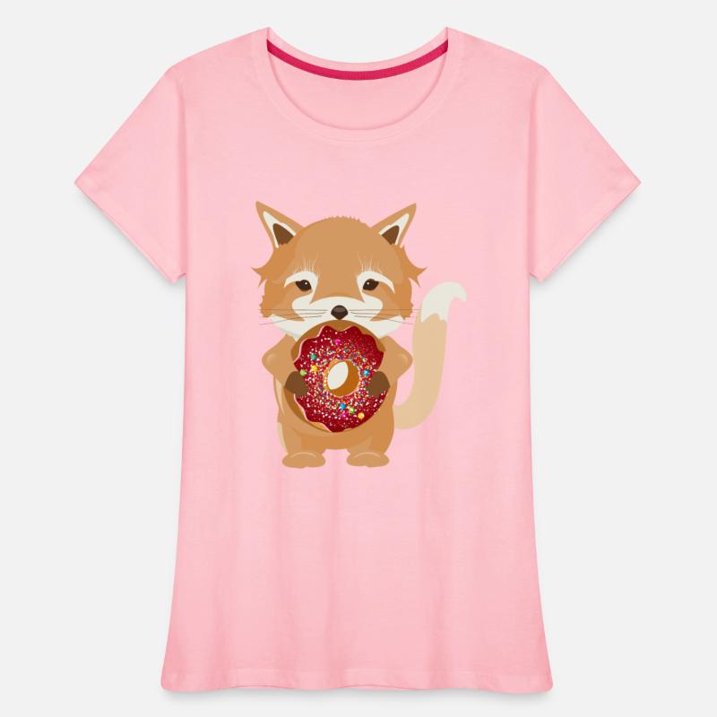 magical little fox with delicious donut