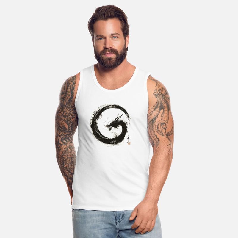 Majestic Dragon Silhouette Against Circular A