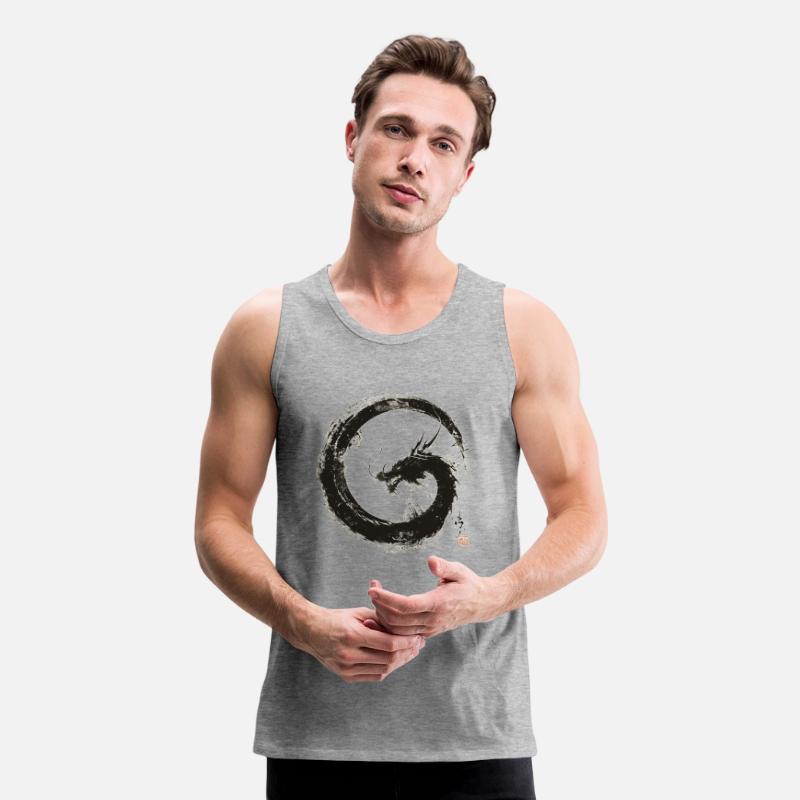 Majestic Dragon Silhouette Against Circular A