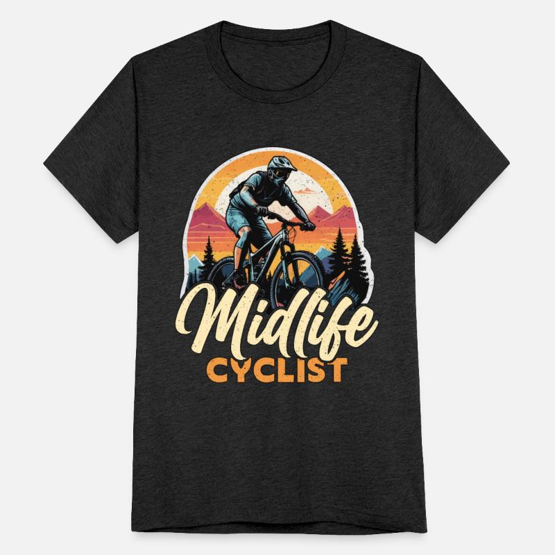 Midlife Cyclist Bike Racer Mountain Biking Cyclist