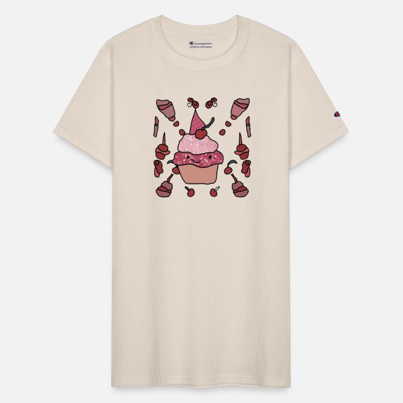 Minimalist Cupcake with a cherry and sprinkles