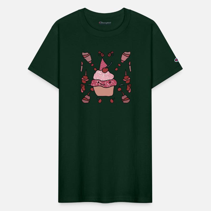 Minimalist Cupcake with a cherry and sprinkles