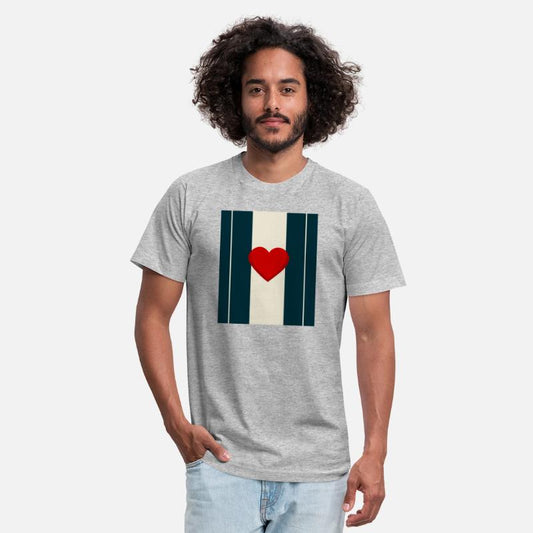 Minimalist Heart & Stripes Design