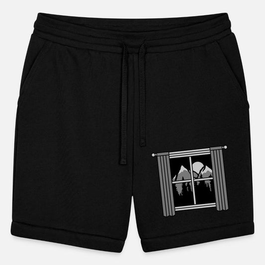 moon mountains view window