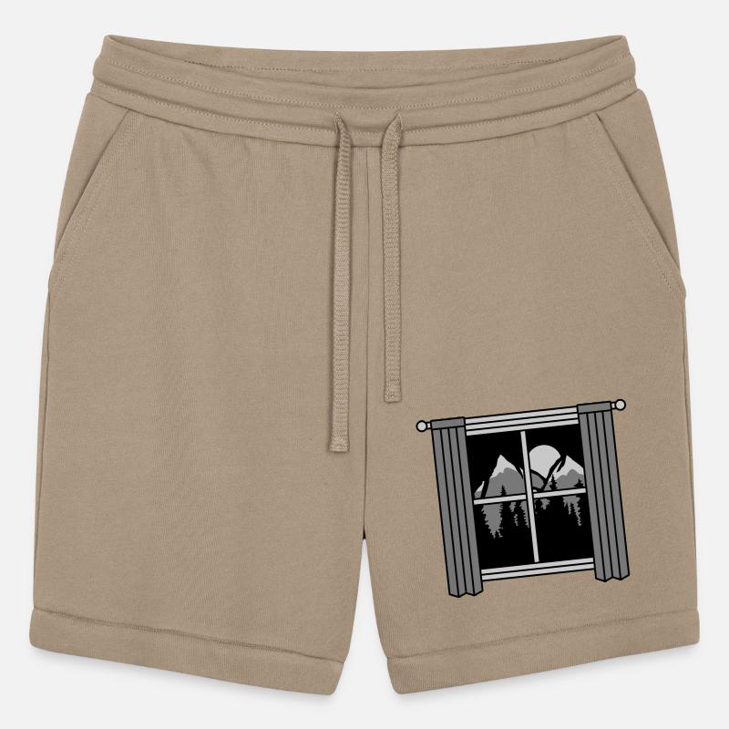 moon mountains view window