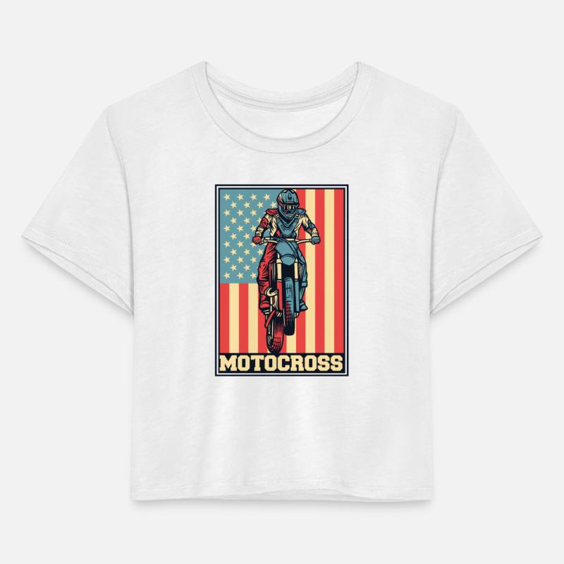 Motocross American Flag Supermoto Motorcycle