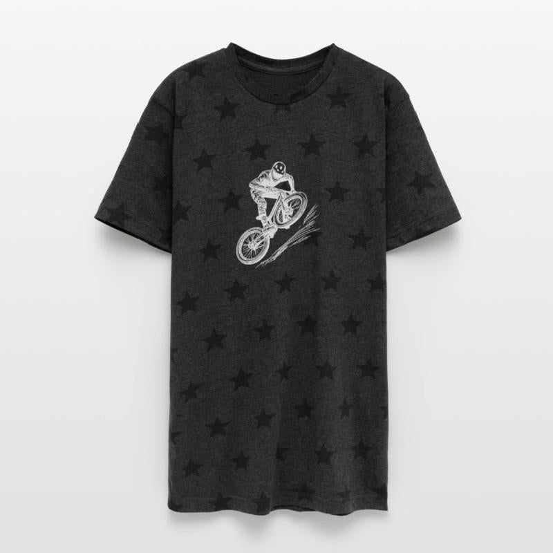 Mountain Biker With Downhill Bike