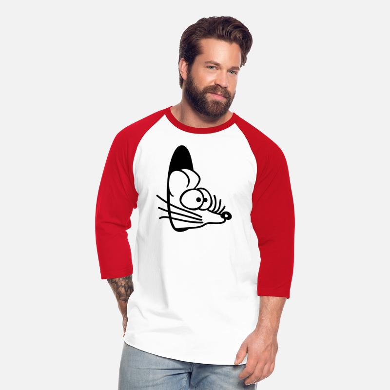 Mouse Looks out of a Wall Hole Cute Funny Comic