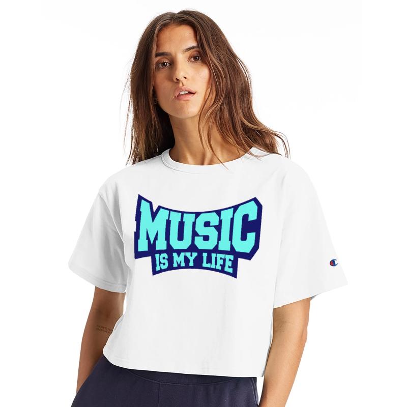 Music is my Life Love Text Saying Club Party Dance