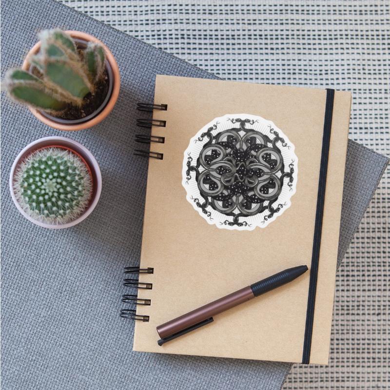 Mystical Snake Mandala with a Cosmic Flair