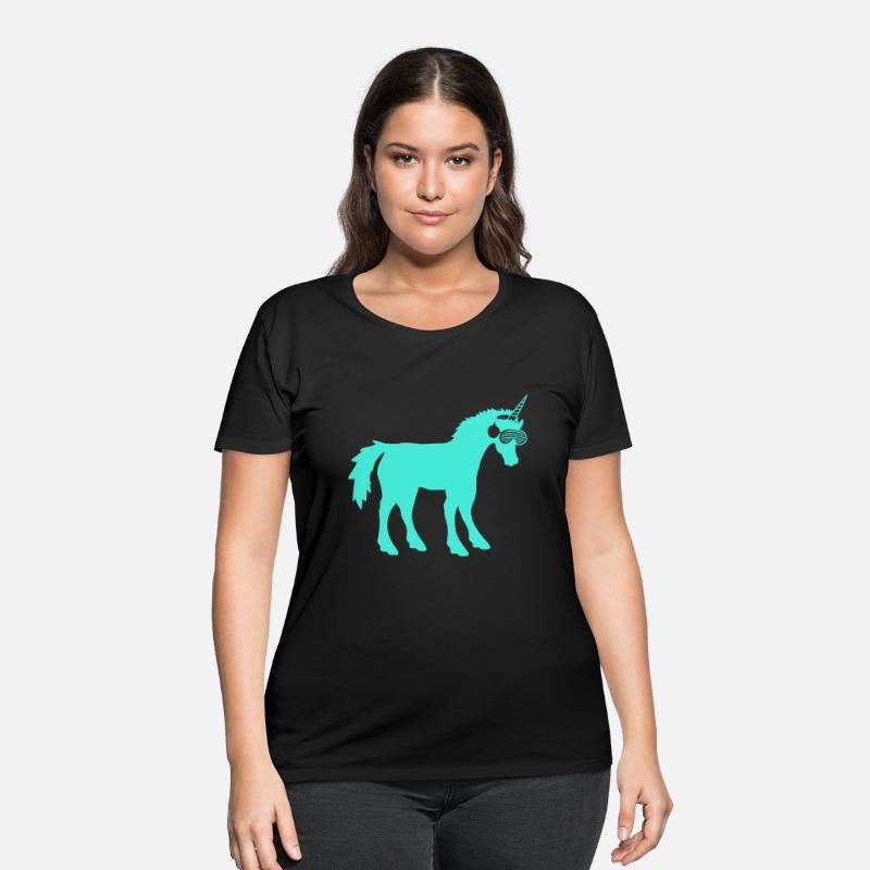 Mythical Cyan Unicorn Horn DJ Music Club Party Fun