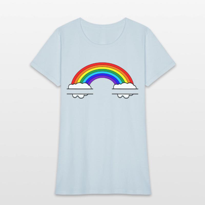 Name banner Rainbow with two name clouds