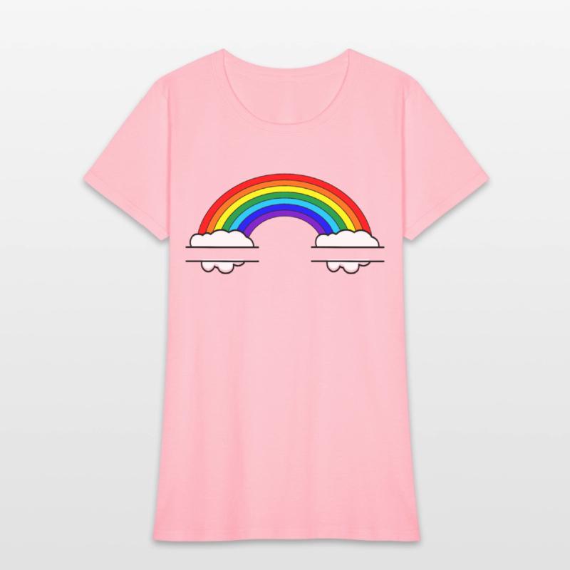 Name banner Rainbow with two name clouds