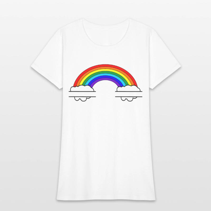 Name banner Rainbow with two name clouds