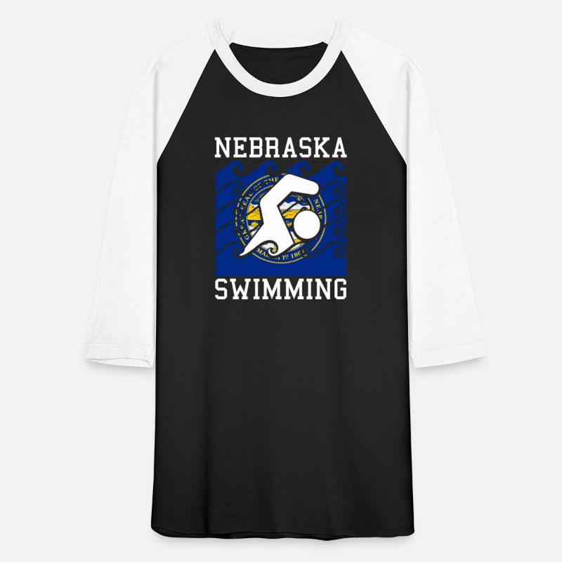 Nebraska Flag Swimming Team Swim Swimmer US State