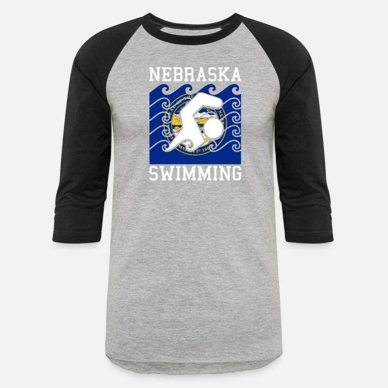 Nebraska Flag Swimming Team Swim Swimmer US State