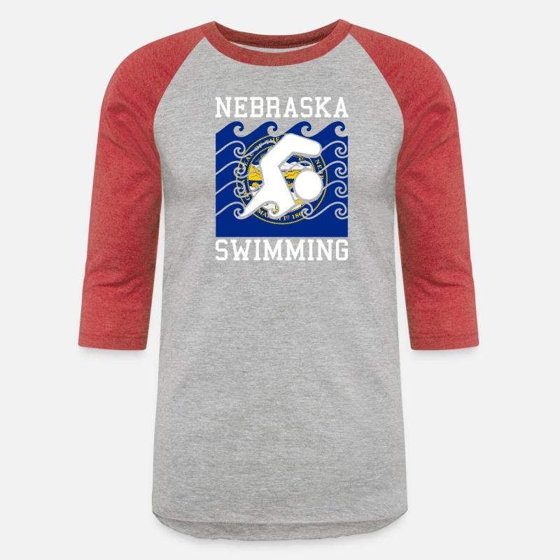 Nebraska Flag Swimming Team Swim Swimmer US State
