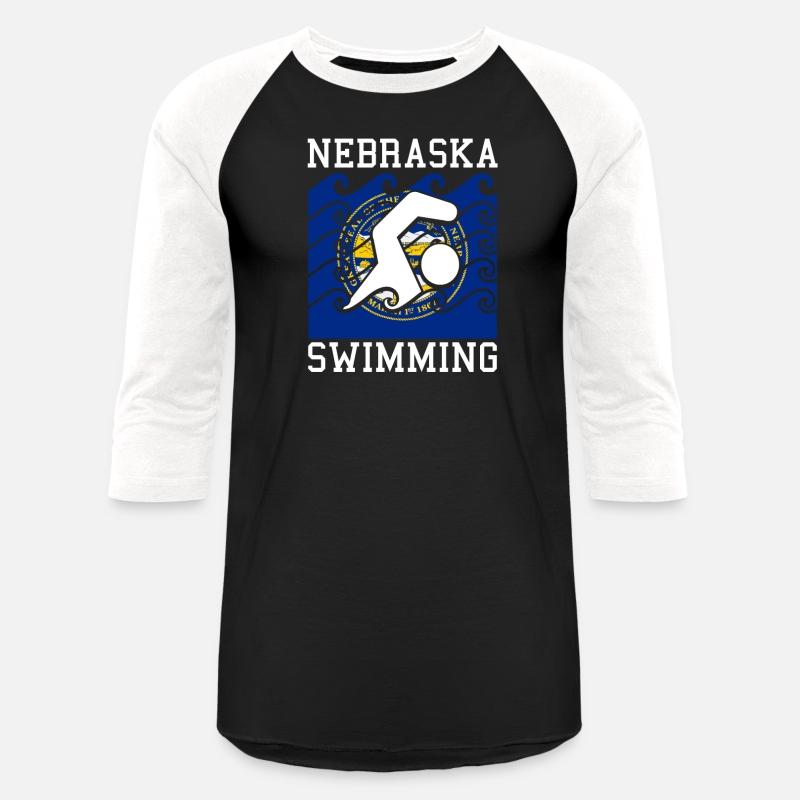 Nebraska Flag Swimming Team Swim Swimmer US State