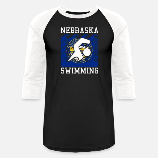 Nebraska Flag Swimming Team Swim Swimmer US State