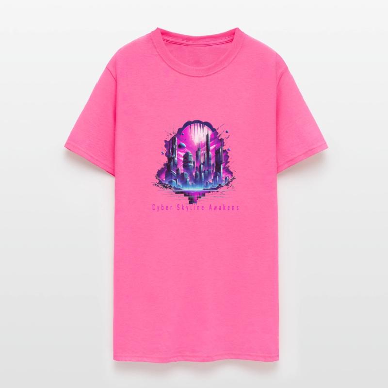 Neon Futuristic CyberScape Skyline