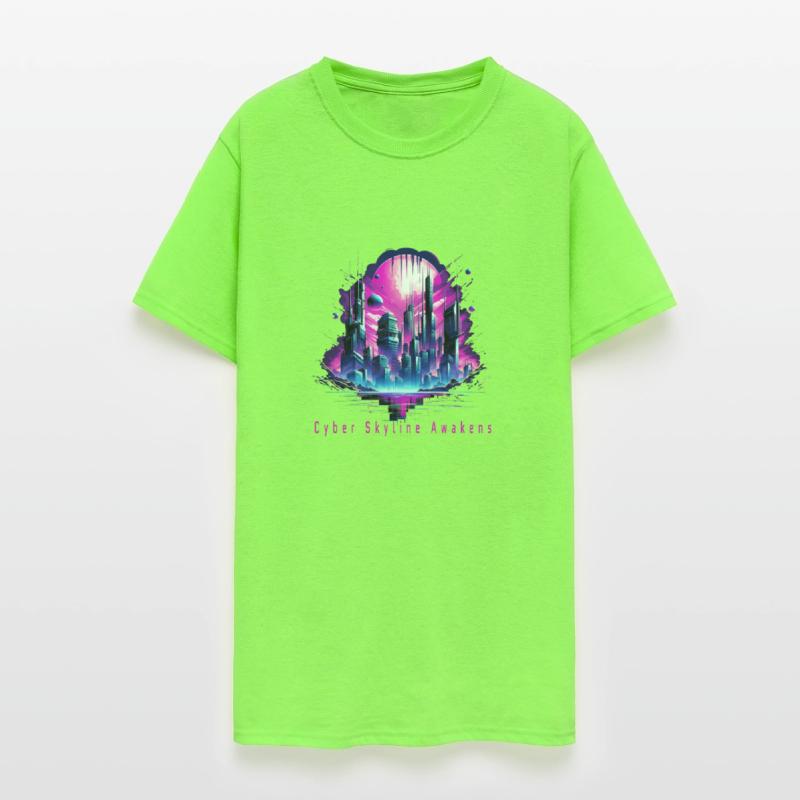 Neon Futuristic CyberScape Skyline