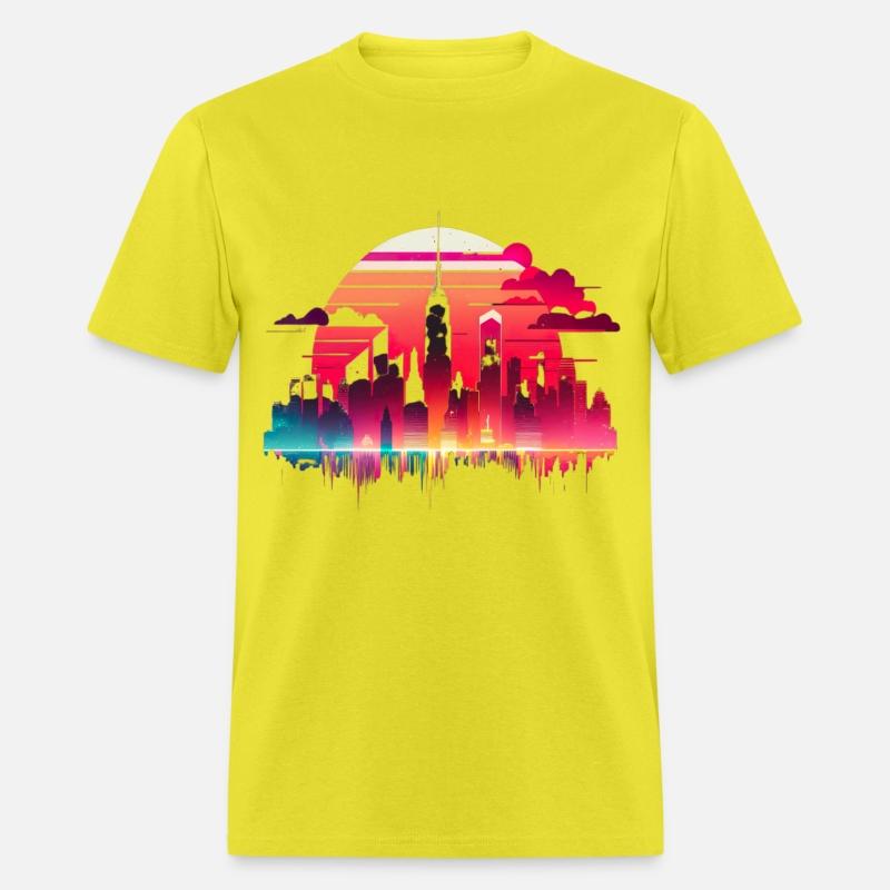 New York City Skyline Sunset Heat