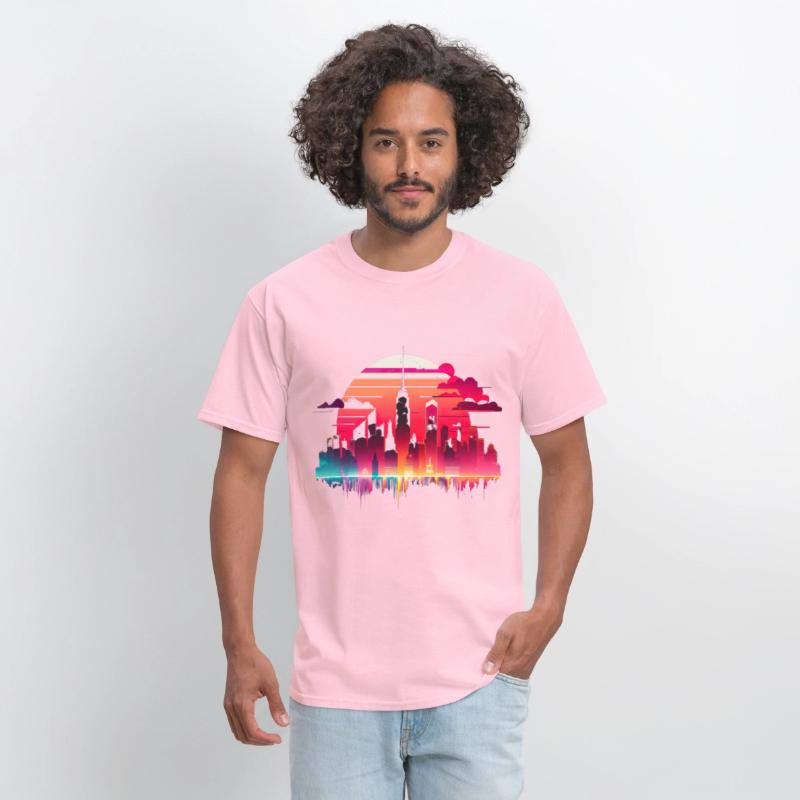 New York City Skyline Sunset Heat