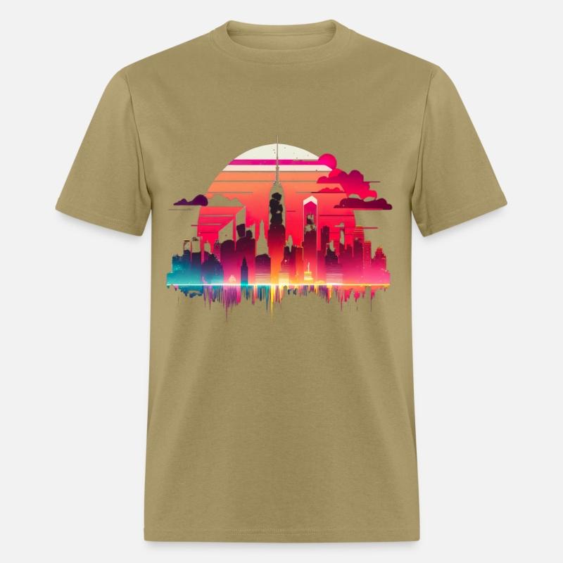 New York City Skyline Sunset Heat