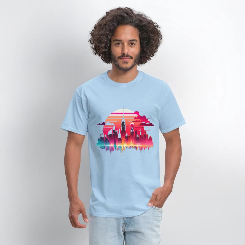 New York City Skyline Sunset Heat