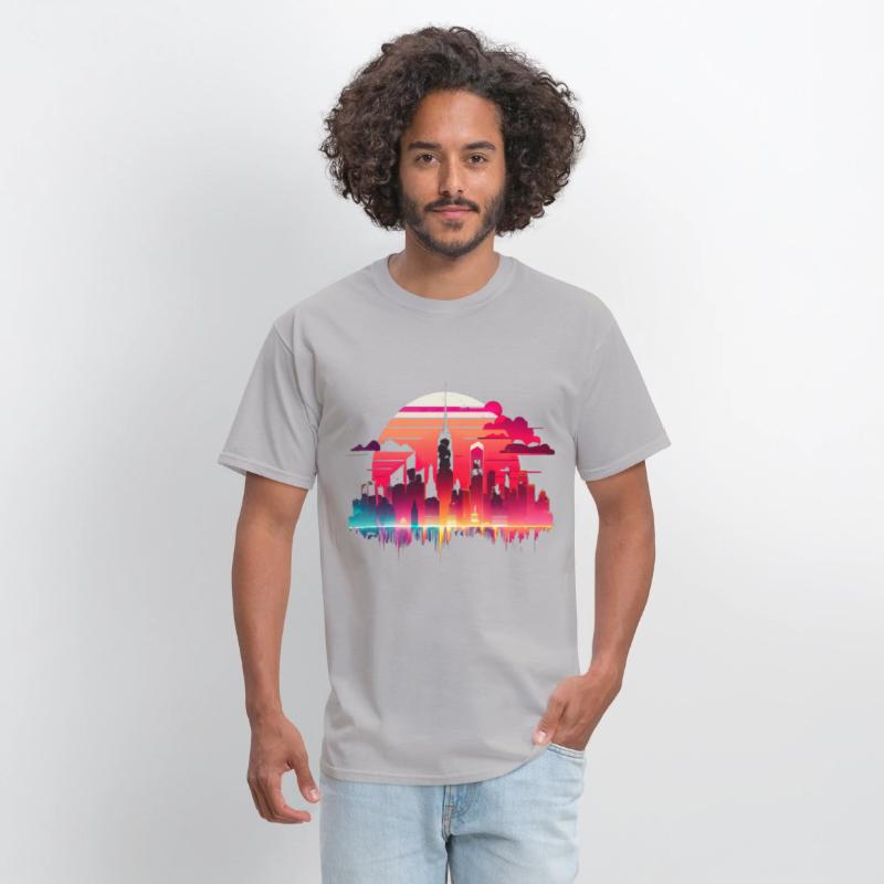 New York City Skyline Sunset Heat