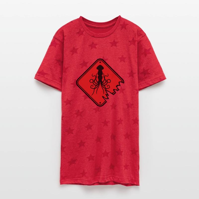 Octopus Danger Sign Attention Caution Warning Logo