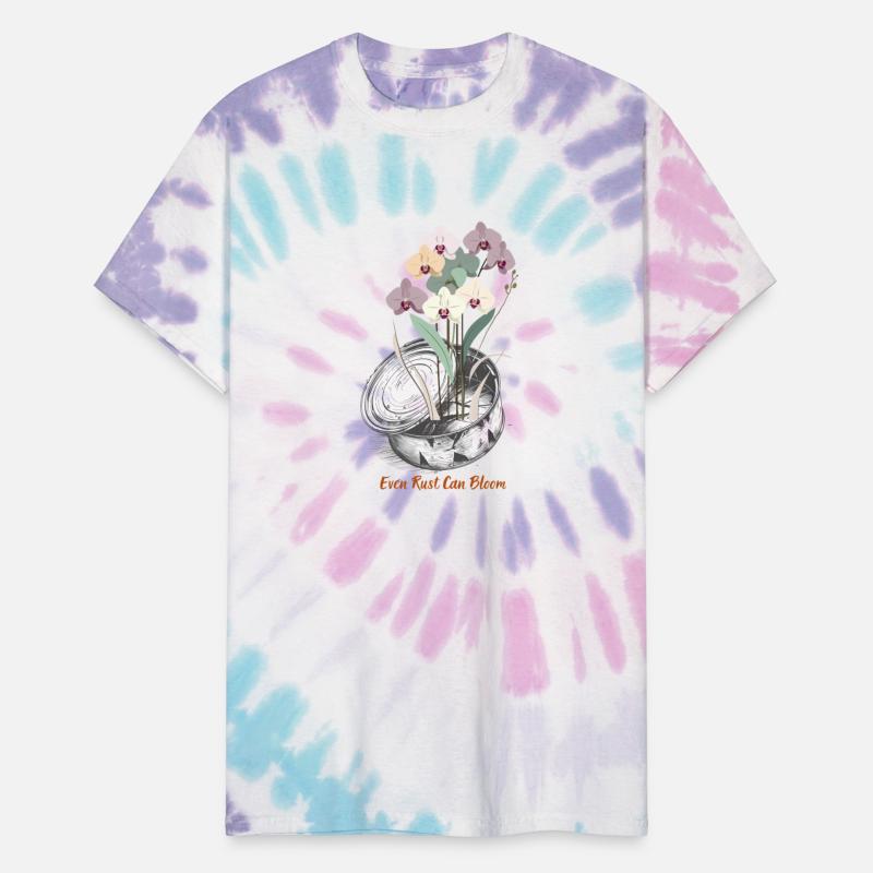 Orchid Can Eco Tee Earth Renewal Hand Drawn Art