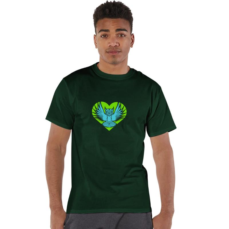 Owl heart symbol shape bird love flies cool logo