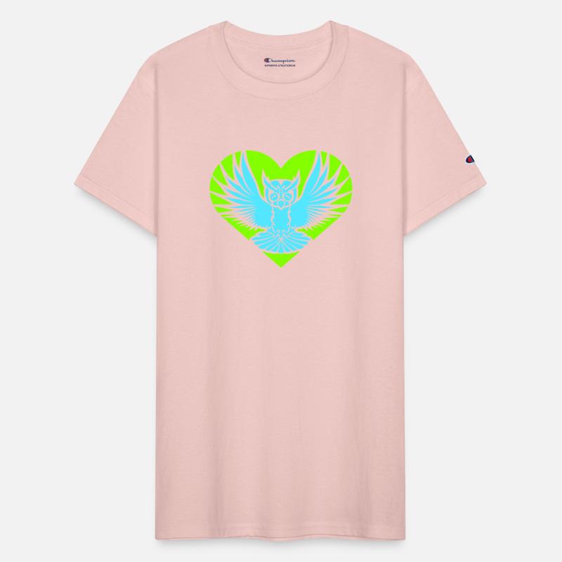 Owl heart symbol shape bird love flies cool logo