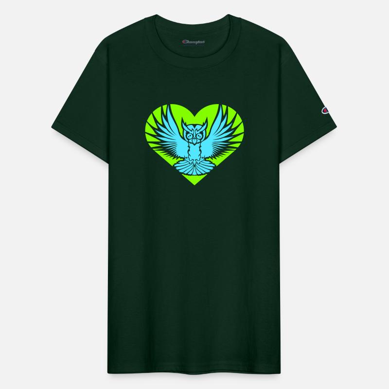 Owl heart symbol shape bird love flies cool logo