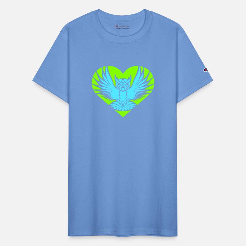 Owl heart symbol shape bird love flies cool logo