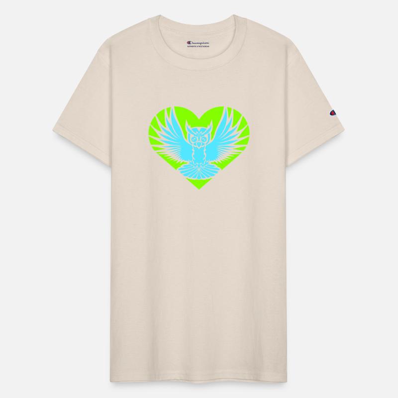Owl heart symbol shape bird love flies cool logo