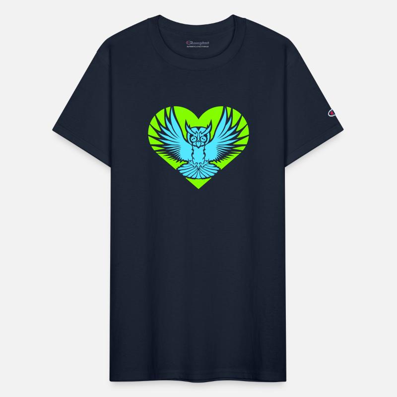 Owl heart symbol shape bird love flies cool logo