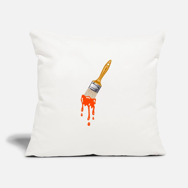 paint brush with red paint