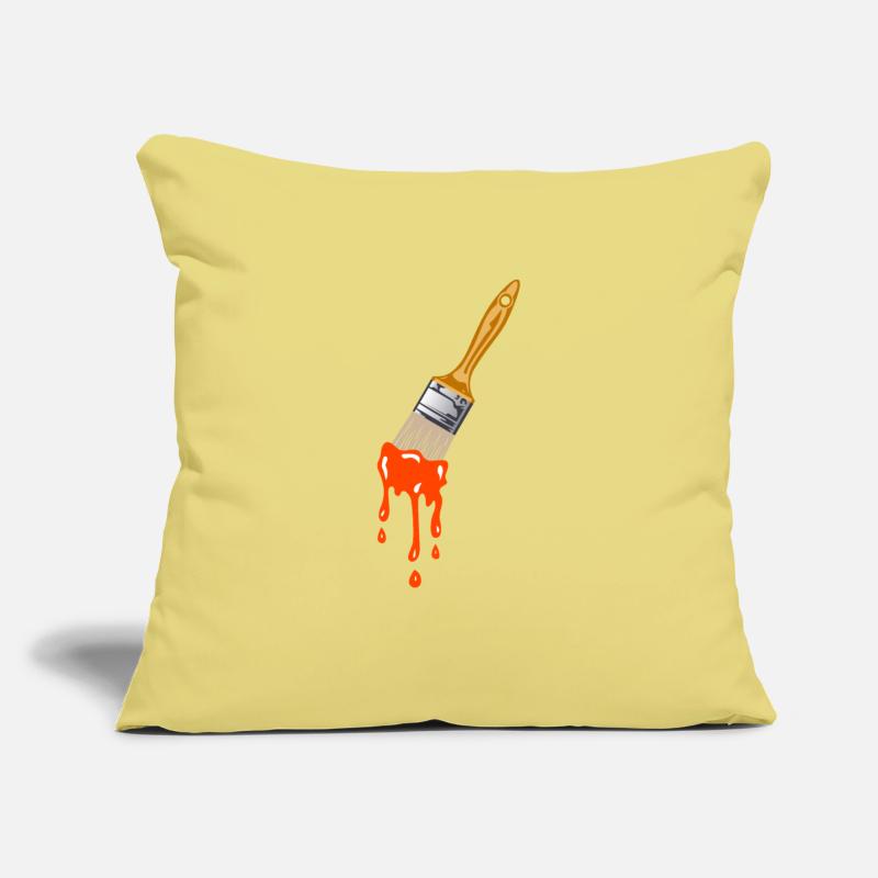 paint brush with red paint