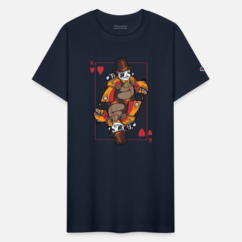 Panda Steampunk Card Game Heart King Poker