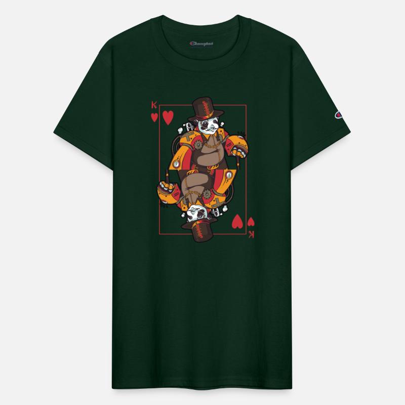 Panda Steampunk Card Game Heart King Poker