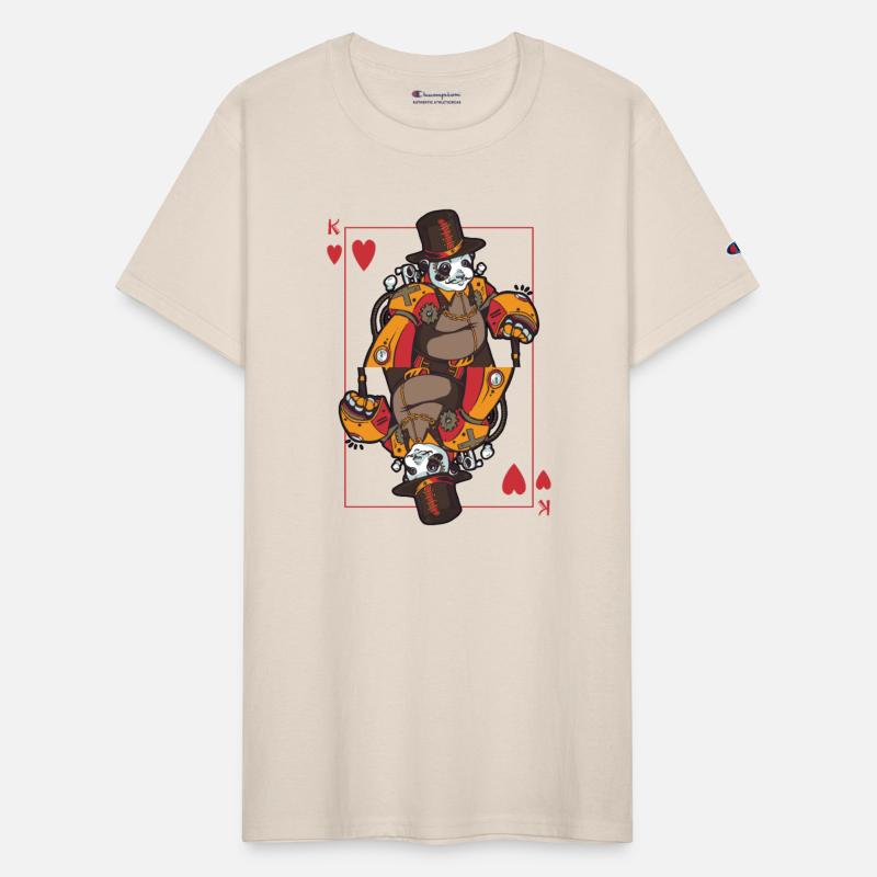 Panda Steampunk Card Game Heart King Poker