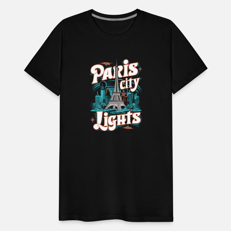 Paris City Lights Retro Logo