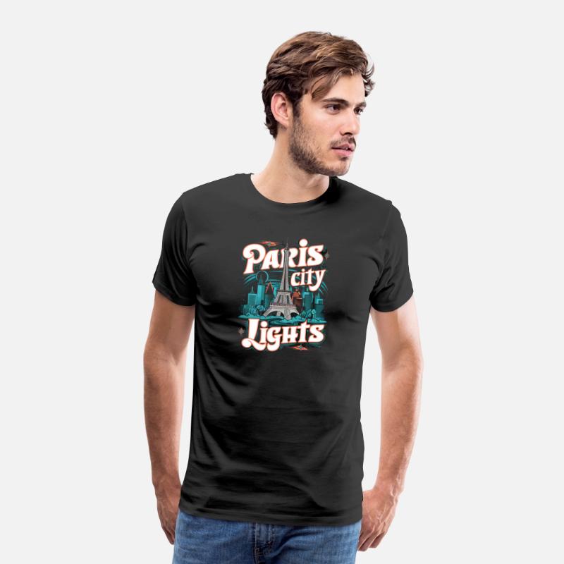 Paris City Lights Retro Logo