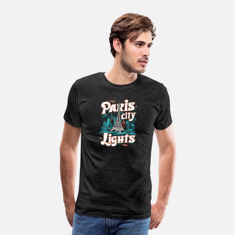 Paris City Lights Retro Logo