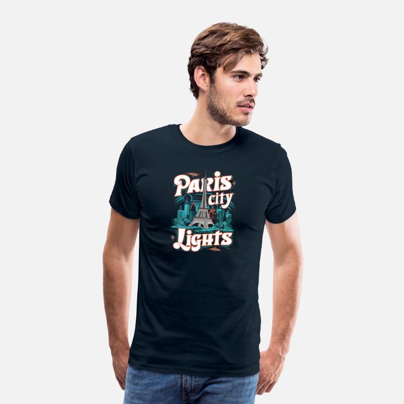 Paris City Lights Retro Logo